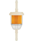 Inline Fuel Filter for Small Engines and Lawn Mowers Universal 1 Quarter Inch to 5 Sixteenth Inch Fuel Line with pleated filter design
