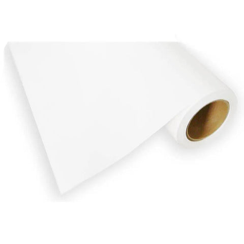 Printable White HTV Vinyl Roll, 24 Inch Wide By 5 Yard Length, Iron On Vinyl For Tees, Coats, Caps, Bags, Pillowcases And Leather