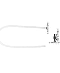 Six Pack Milk Frother Hose Replacement Kit With Three Connectors For Espresso Machines 15 Inch Silicone Milk Tube shown with connector