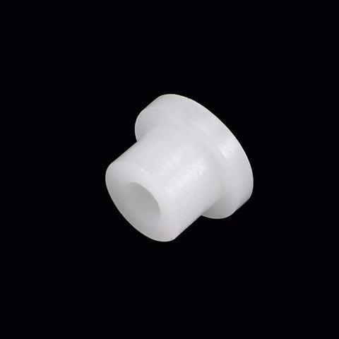 Nylon Flanged Sleeve Bearings And Bushings For Shafts, white nylon bushing, 2-inch size, self-lubricating for quick mechanic fixes.