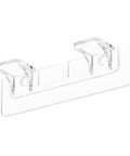 Transparent PP plastic shelf bracket for 4 Pack Adhesive Mount Shelf Support Brackets, easy install for closet organization.