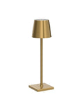 13 Inch Aluminum Cordless Table Lamp With 5200mAh Battery, USB C Rechargeable, 3 Way Dimmable Touch Light, Gold Finish