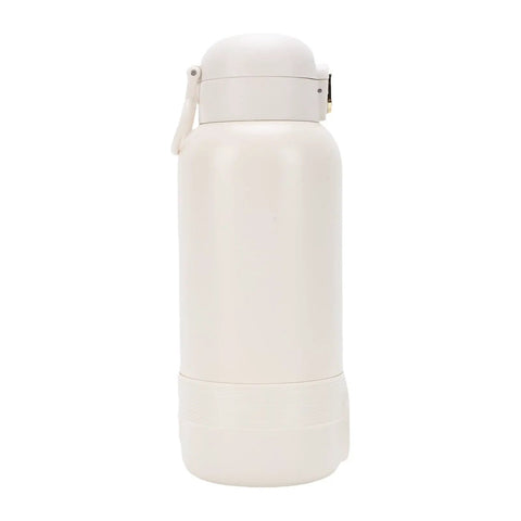 Top Shelf Portable Milk Warmer With Hella Quick 50W Heating Cordless Rechargeable Baby Bottle Heater, white bottle design.
