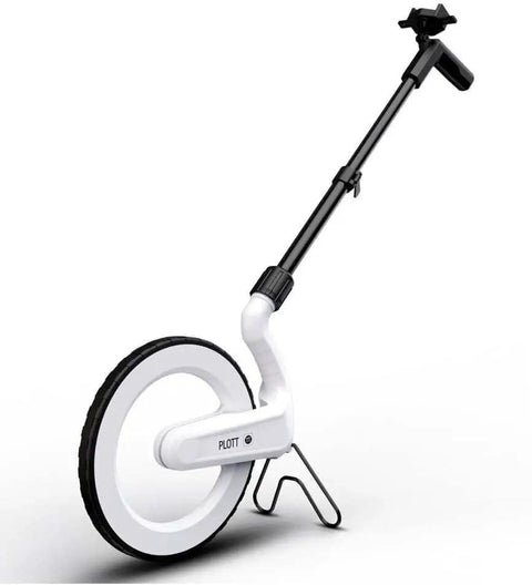 Digital Mapping Wheel With Integrated Spray Paint For Zero Sweat Yardage Tracking App Synced Distance Measuring Reading Feet Inches Yards Meters Curves Straight Lines Boss Level Precision Layout Tool