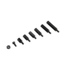 180 Piece Nylon Standoff Kit Male To Female M2.5 Threaded Spacers, Lengths 6 To 20mm, Dark Color, Durable Nylon Spacer Kit For Electronics Enclosures, Dope DIY Projects, Robotics. Assorted black nylon standoffs and screws