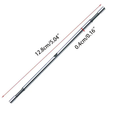 Metal rod attachment for Portable Metal Cutting Double Head Nibbler Saw Cutter Drill Tool C90A Silver, shows dimensions in centimeters.