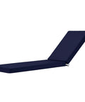 Navy Get Comfy Two-Piece Chaise Lounge Cushions Set for Outdoor Furniture, 72x21x3 Inches, waterproof with adjustable ties