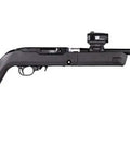 Barrel Mounted Optic Rail For X-22 Backpacker Stock, Retains Zero Between Takedowns shown on rifle with red dot sight
