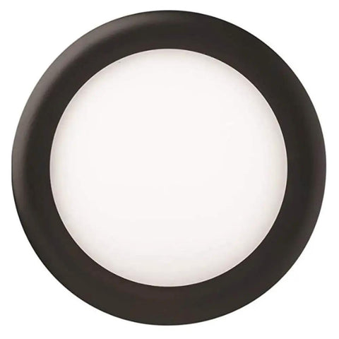 6 Inch Recessed LED Wafer Downlight with Ultra Slim Round Trim Switchable Color Temperature 2700K 3000K 3500K 90 CRI Matte Black