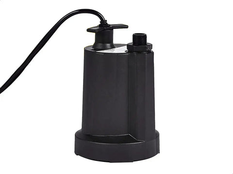One Quarter HP Submersible Utility Pump With Thermoplastic Build, 31 GPM Flow, 10 Ft Grounded Cord, Bottom Suction, 29.5 Ft Lift