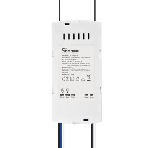 Back view of Plug And Play Smart WiFi Ceiling Fan Light Controller With App And Remote Replacement For Your Existing Ceiling Fan.
