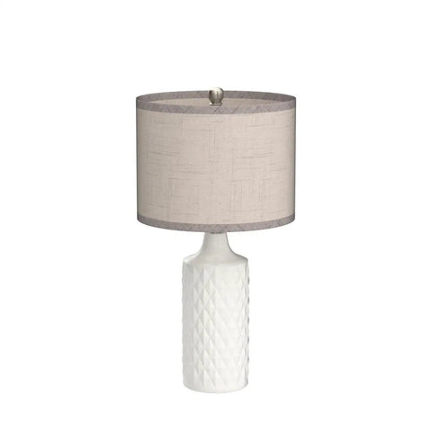 Two Pack 25 Inch White Ceramic Table Lamps For Bedroom And Living Room With 3 Color Temperatures Coastal Farmhouse Nightstand Lamps With Soft Linen Lampshades And Included LED Bulbs