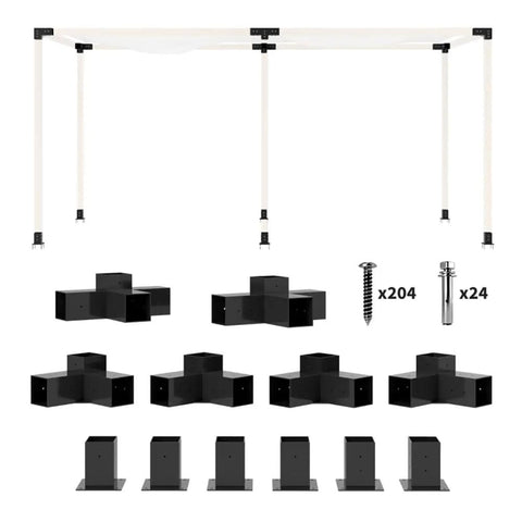 Heavy Duty Steel Shed Brackets Built Tough With Rust Resistant Coating Fits Standard Four By Four Posts And Comes With Expansion Screws For No Sweat Backyard Shed Assembly Every Time featuring connectors and mounts.