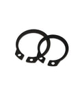 Two carbon steel circlips from Ultimate 200 Piece Internal And External Retaining Circlips M6 To M20 C Clip Washers Set