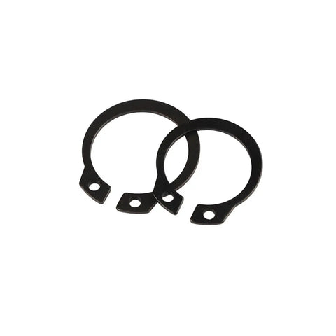 Two carbon steel circlips from Ultimate 200 Piece Internal And External Retaining Circlips M6 To M20 C Clip Washers Set