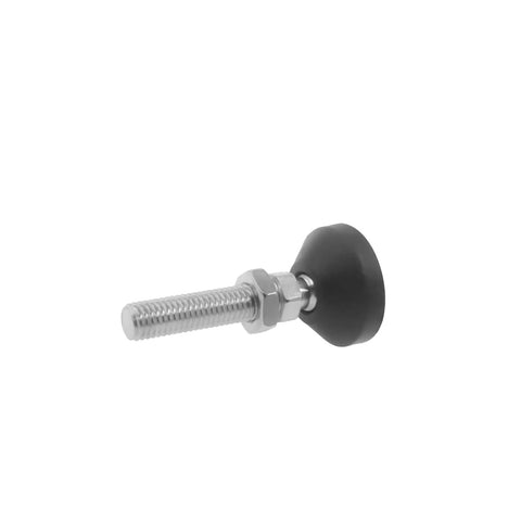 Heavy Duty Screw On Leveling Feet 4 Pack M8 Threaded Adjustable Furniture Levelers With Anti Skid Rubber Swivel Base For Desk Chair Cabinet