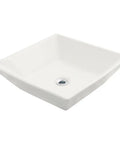 Vitreous China Porcelain Vessel Sink In Bisque With Dope Sleek Contemporary Style Lightly Resting On Your Vanity And Flared 45 Degree Sides
