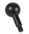 20mm Ball Head to Quarter Inch Screw Adapter Mount for Cameras with 360 Degree Swivel, black metal with standard 1/4-20 thread