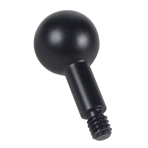 20mm Ball Head to Quarter Inch Screw Adapter Mount for Cameras with 360 Degree Swivel, black metal with standard 1/4-20 thread