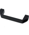 Aluminium Alloy Industrial Cabinet Handles Set of 2 U Shape Rectangular Drawer Pulls with Screws Black 120mm Center Hole