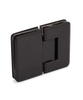 Oceana Standard Duty 180 Degree Glass To Glass Hinge In Oil Rubbed Bronze Medium for 3/8 to 1/2 inch glass doors, front view