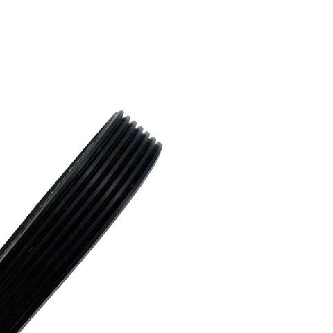 Close-up of 7 Rib V Belt 18 Inch By 0.9 Inch Rubber Motor Belt For Diy Power Transmission showing 7 ribs
