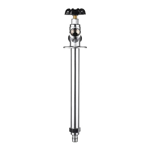 10 Inch Frost Free Anti Siphon Sillcock With 1/2 In Pex-A Expansion To 3/4 In Hose Bibb, Chrome Plated Brass Body, Lead Free, Easy Turn