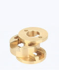 Premium 2 Pack Z Axis Screw Couplings With Oldham Design For 16Mm T8 Leadscrews Fit CR10 S4 S5 Ender3 Pro V2 And BLV 3D Printers To Boost Smoothness And Accuracy While Reducing Vibrations During Fast Printing Sessions, gold metal coupler