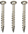Marine Grade Stainless Steel Deck Screws 316 Size 8 X 1-1/4 Inch Flat Head Square Drive Wood Cutting Point For Exterior