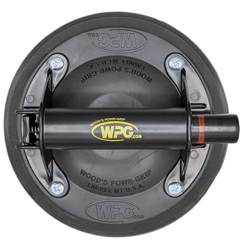 Heavy-Duty Workhorse 8 Inch Flat Vacuum Cup With ABS Handle For Lifting Glass Metal Wood And Stone, Red Line Indicator Visible