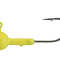 Crappie Jig Heads 1/32 Oz 5-Pack Chart Color Chartreuse With Size 3 Hooks, Light-Wire Extra-Sharp Point, Black Finish