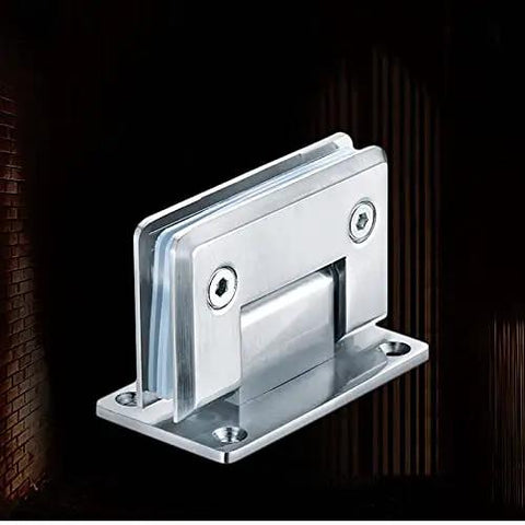 Heavy Duty Glass Cabinet Door Hinges for Wood Cabinets built to last, hardware shown from side angle