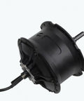 Hardcore 48V 750W brushless rear hub motor for fat bikes, black, 9-pin output, copper windings, side angle view