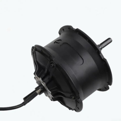 Hardcore 48V 750W brushless rear hub motor for fat bikes, black, 9-pin output, copper windings, side angle view