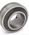 Sealed ball bearing SER209 single unit, 45 mm ID x 85 mm OD x 49.2 mm width with rubber seals and wide inner ring shown