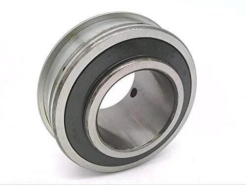 Sealed ball bearing SER209 single unit, 45 mm ID x 85 mm OD x 49.2 mm width with rubber seals and wide inner ring shown