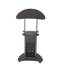 Slick Black Rolling Laptop Cart Featuring Legit Adjustable Top And Ultra Smooth Casters And Secure Edge Grip for bedside use.
