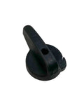 Heavy Duty Parking Brake Lever The Real Deal Hand Brake Control For Forklift And Pallet Jack Replacement Part 3865100405 side view in black plastic.