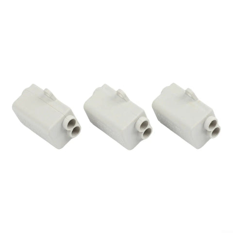 Heavy Duty T Shape Terminal Block Quick Wire Connector 1000V 100A Cable Splitter pack of 3 gray plastic connectors for easy wiring.