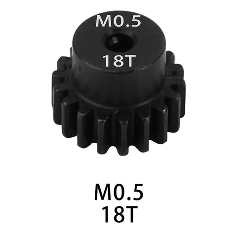 0.5M Pinion Gear Set For 1 By 24 And 1 By 28 RC Cars And Trucks 2Mm Shaft Hardened Steel 18T Durable Replacement