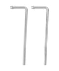 Exhaust Hanger Rods 9.5 Inch Long 90 Degree Bent Weld On Steel 2 Piece Set 3/8 Inch Thick Zinc Plated Low Carbon Steel Mounts