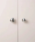 Mid Century Pebble Brass Cabinet Handles And Irregular Knobs Set For Wardrobes Dressers And Shoe Cabinets In Chrome Finish Durable Hardware