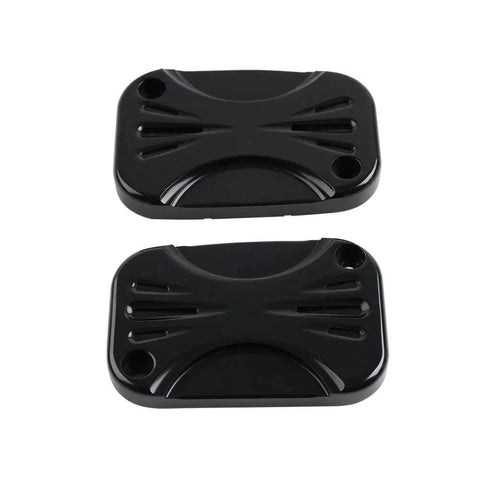 Black CNC Front Clutch And Brake Reservoir Cap Master Cylinder Cover For Harley Electra Glide Road King Touring Models