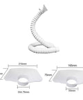 Husky Flexible Welding Fume Extraction Hose With Sturdy Square Hood For Shop Smoke Capture Slick Pom Tube Easy Bend Design Bang For Buck Ideal For Soldering Workbenches 50mm Wide 140Cm Long, includes exhaust tube and capture hood.