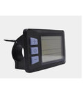 Side view of Electric Bicycle LCD Dashboard Panel For Scooters 24V 36V 48V 60V 5 Pin Connector showing buttons and display