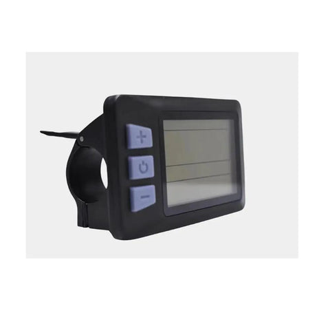 Side view of Electric Bicycle LCD Dashboard Panel For Scooters 24V 36V 48V 60V 5 Pin Connector showing buttons and display
