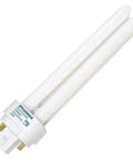 Four Pack 26W Double Tube CFL Bulbs 4100K Cool White, 1710 Lumens, 82 CRI, T4 Shape, 4-Pin G24q-3 Base, side view
