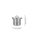 Metal dowel center pin with precision point, 1.77 cm in size, part of the 8 Piece Dowel Center Pin Set With Precision Point For Woodworking Drilling And Hole Alignment.