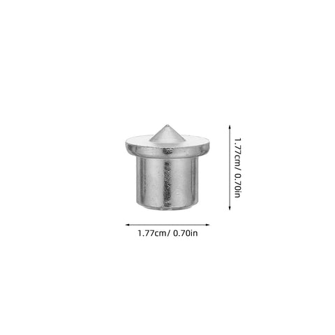 Metal dowel center pin with precision point, 1.77 cm in size, part of the 8 Piece Dowel Center Pin Set With Precision Point For Woodworking Drilling And Hole Alignment.