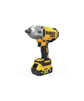 Cordless 20V Max XR Half Inch High Torque Impact Wrench Kit with hog ring anvil on a white background.